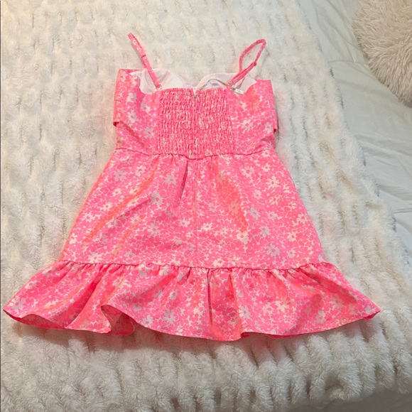 Lilly Pulitzer Pink Floral Dress with Bow Detail - Picture 5 of 9